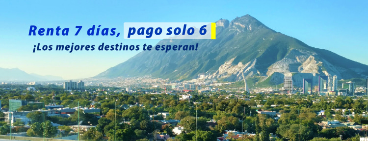 Renta por 7 dias y solo pagas 6